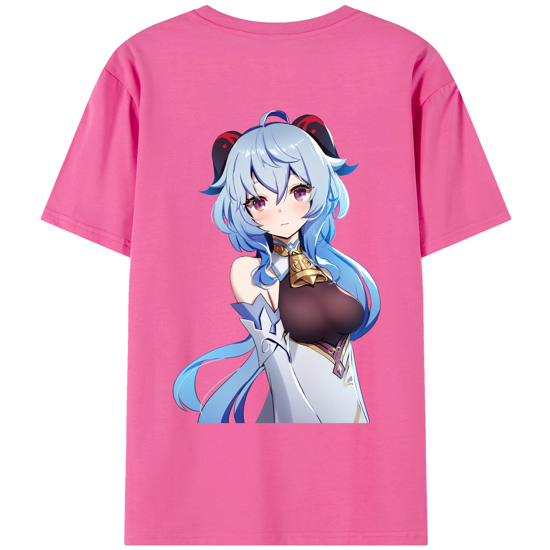 げんし神 甘雨 かんう genshin Ganyu レディース半袖Tシャツ(バックプリント)